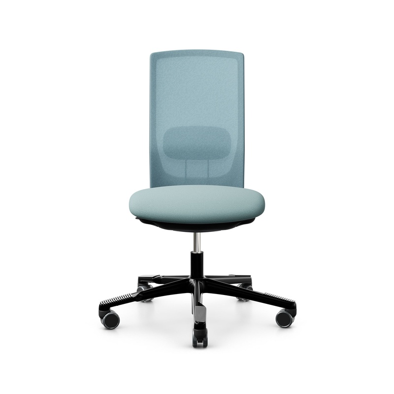 Image of HAG Futu Mesh 1100-S office swivel chair without armrests, Light blue, New, Ergonomic chair - ideal for flexible working