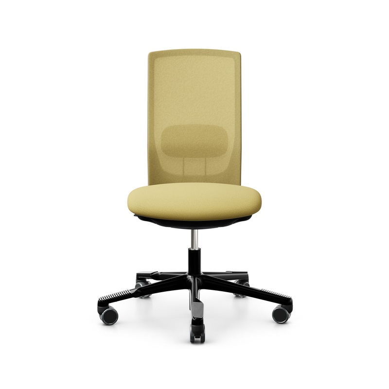 Image of HAG Futu Mesh 1100-S office swivel chair without armrests, Yellow, New, Ergonomic chair - ideal for flexible working