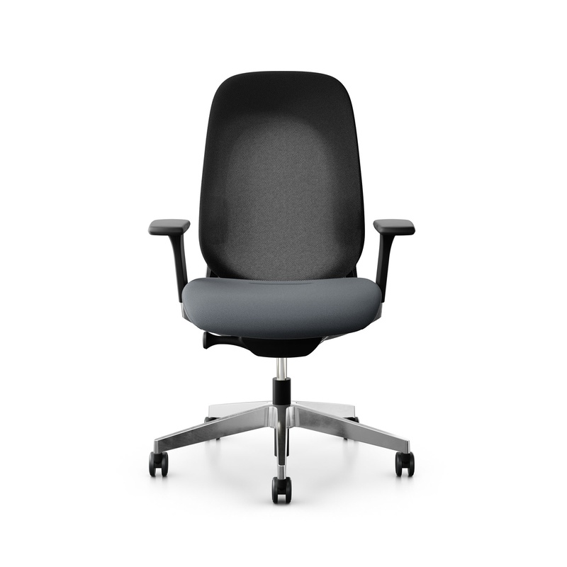 Image of Giroflex office chair 40-4049 with 3D armrests, Gray/Chrome-plated, New, Ergonomic chair - ideal for flexible working