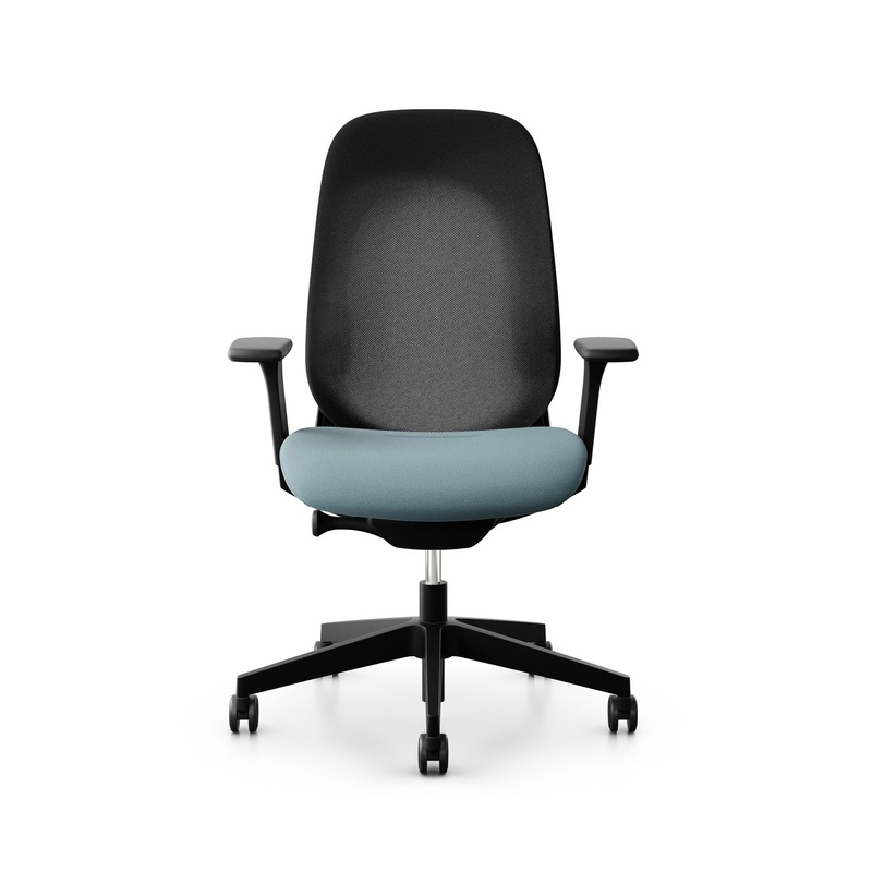 Image of Giroflex office chair 40-4049 with 3D armrests, Light blue/Black, New, Ergonomic chair - ideal for flexible working