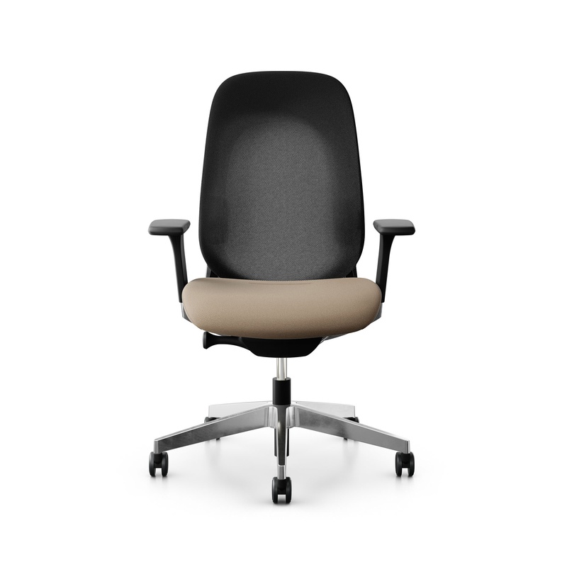 Image of Giroflex office chair 40-4049 with 3D armrests, Light brown/Chrome-plated, New, Ergonomic chair - ideal for flexible working