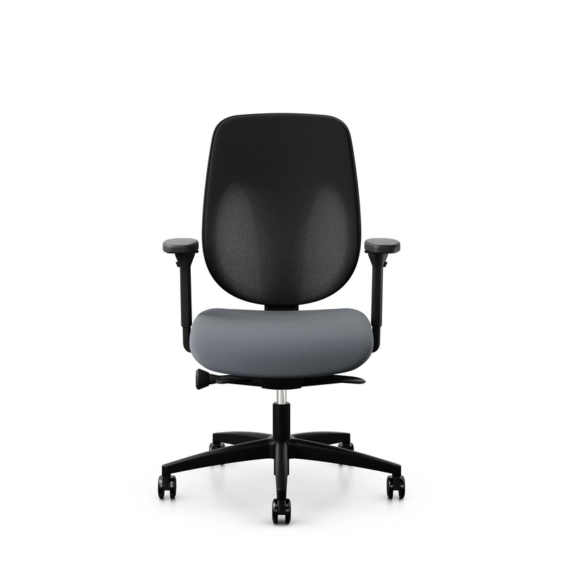 Image of Giroflex 353 office chair without headrest & with 4D armrests Gray/Black, New, Ergonomic chair - ideal for flexible working