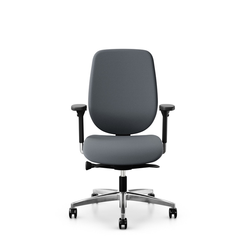 Image of Giroflex 353 office chair without headrest & with 4D armrests Gray/Chrome-plated, New, Ergonomic chair - ideal for flexible working