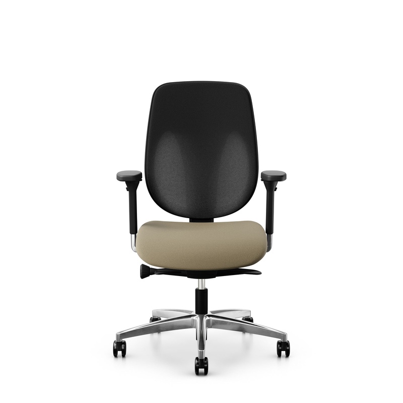 Image of Giroflex 353 office chair without headrest & with 4D armrests Light brown/Chrome-plated, New, Ergonomic chair - ideal for flexible working