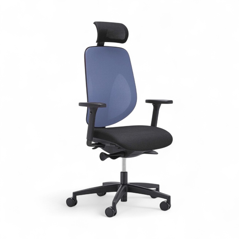 Image of Swivel chair Giroflex 353-4029 with headrest & with 2D armrests Purple/Black, New, Ergonomic chair - ideal for flexible working