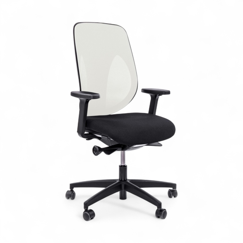 Image of Swivel chair Giroflex 353-4029 without headrest & with 2D armrests White/Black, New, Ergonomic chair - ideal for flexible working