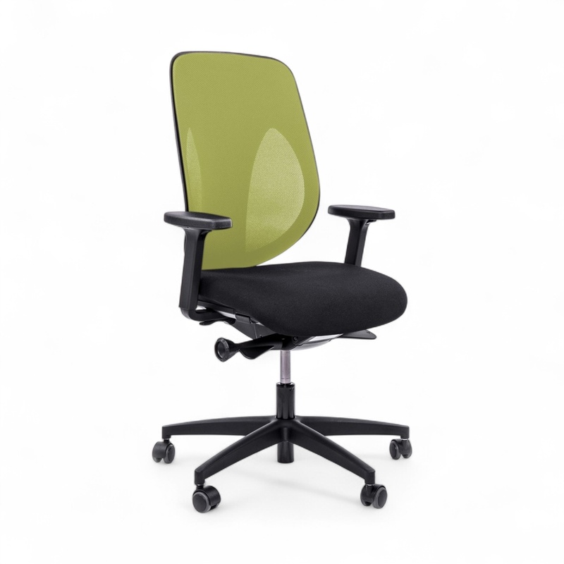 Image of Swivel chair Giroflex 353-4029 without headrest & with 2D armrests Green/Black, New, Ergonomic chair - ideal for flexible working