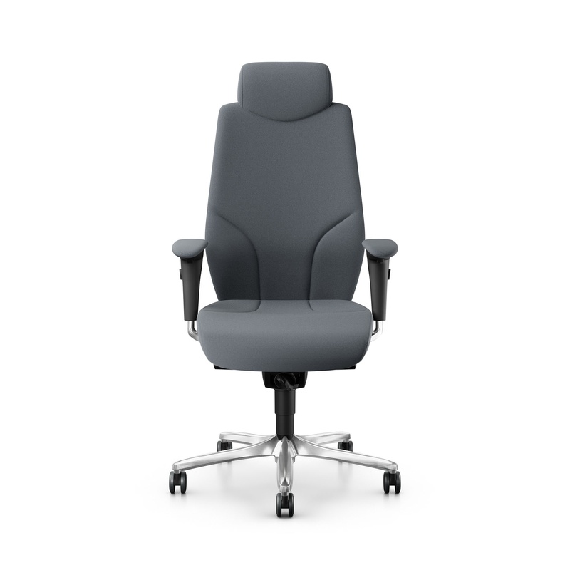 Image of Giroflex 64-9778 executive chair with 4D armrests, Gray/Chrome-plated, New, Ergonomic chair - ideal for flexible working