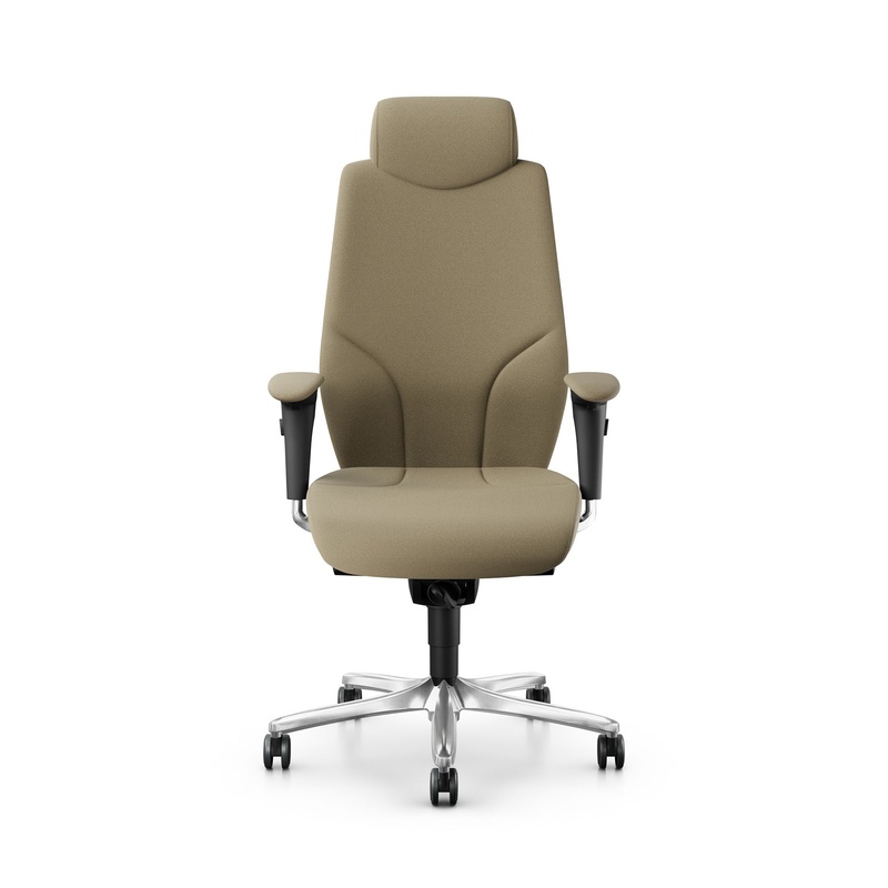 Image of Giroflex 64-9778 executive chair with 4D armrests, Light brown/Chrome-plated, New, Ergonomic chair - ideal for flexible working