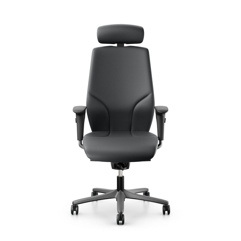 Image of Office swivel chair Giroflex 64 with 4D armrests, Gray/Anthracite, New, Ergonomic chair - ideal for flexible working