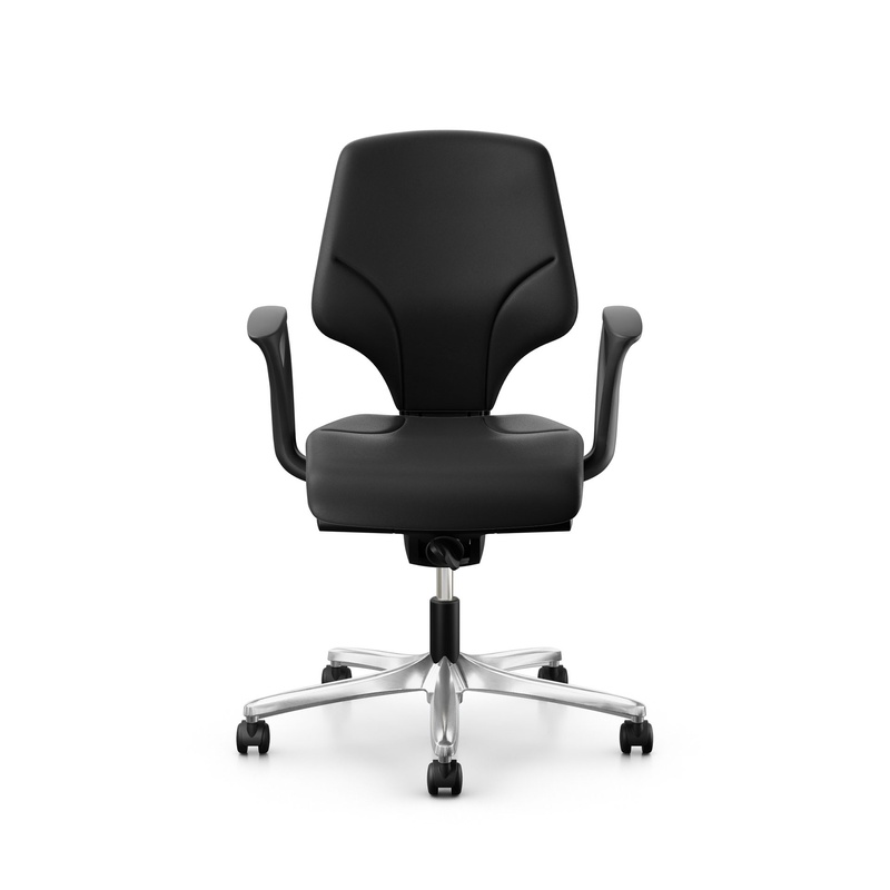 Image of Giroflex 64-3078 LAB laboratory chair with fixed armrests, Black/Chrome-plated, New, Ergonomic chair - ideal for flexible working