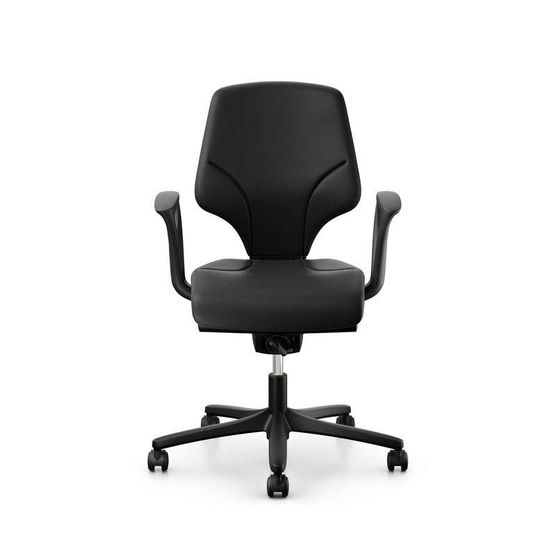 Image of Giroflex 64-3078 LAB laboratory chair with fixed armrests, Black/Black, New, Ergonomic chair - ideal for flexible working