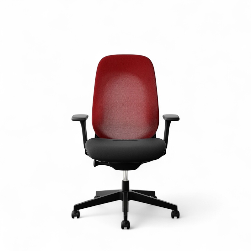 Image of Office swivel chair Giroflex 40-4049 with 3D armrests, Red/Black, New, Ergonomic chair - ideal for flexible working