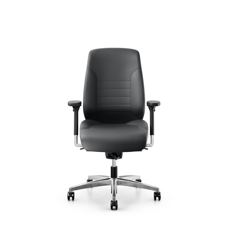 Image of Swivel chair Giroflex 60 without headrest & with 4D armrests Gray/Chrome-plated, New, Ergonomic chair - ideal for flexible working