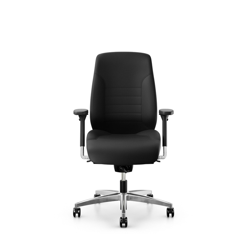 Image of Swivel chair Giroflex 60 without headrest & with 4D armrests Black/Chrome-plated, New, Ergonomic chair - ideal for flexible working