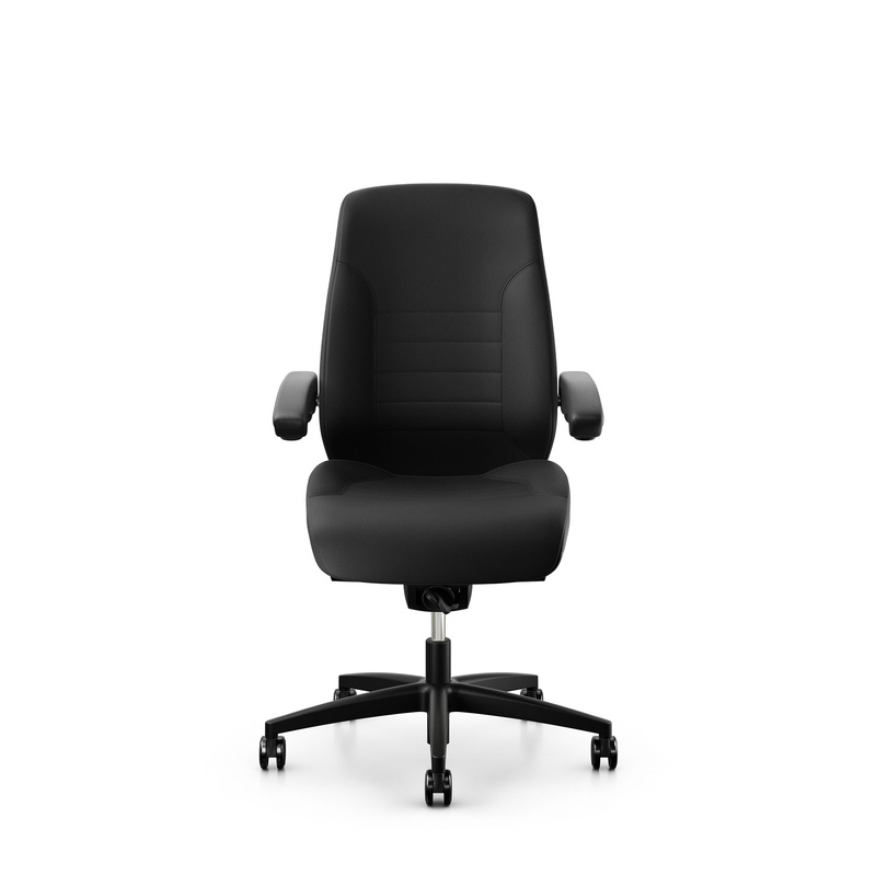 Image of Swivel chair Giroflex 60 without headrest & with folding armrests Black/Black, New, Ergonomic chair - ideal for flexible working