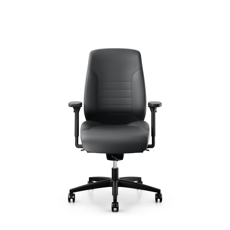 Image of Swivel chair Giroflex 60 without headrest & with 4D armrests Gray/Black, New, Ergonomic chair - ideal for flexible working