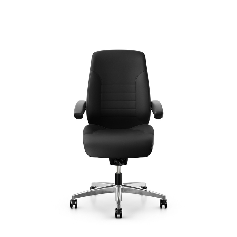 Image of Swivel chair Giroflex 60 without headrest & with folding armrests Black/Chrome-plated, New, Ergonomic chair - ideal for flexible working