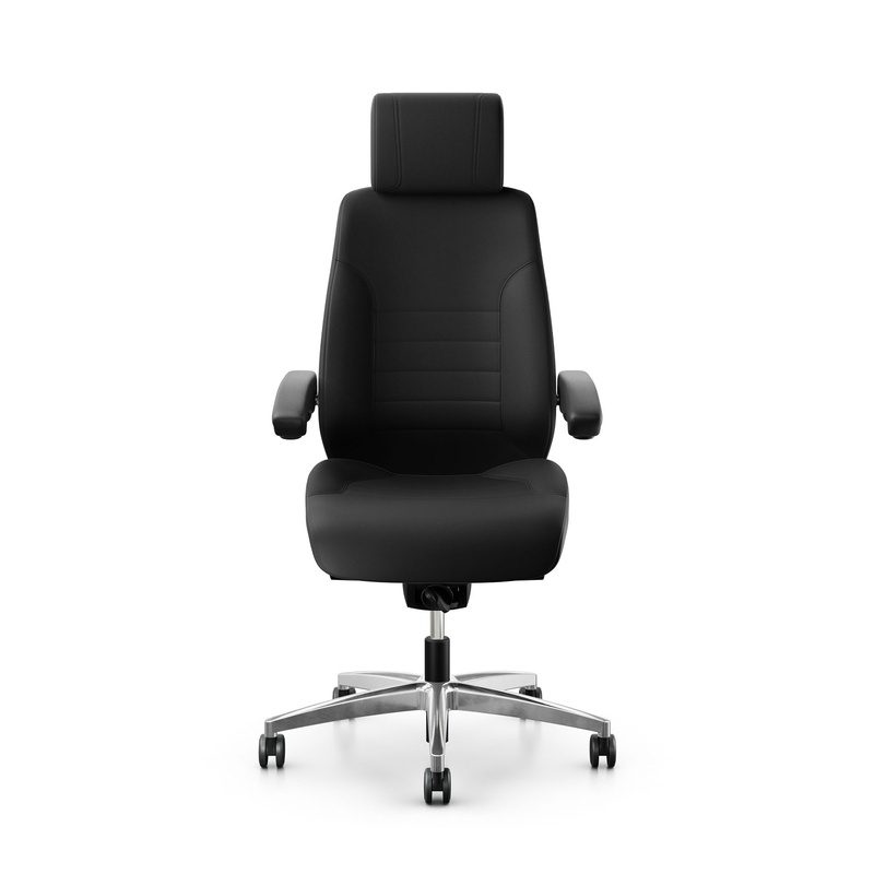 Image of Swivel chair Giroflex 60 with headrest & with folding armrests Black/Chrome-plated, New, Ergonomic chair - ideal for flexible working