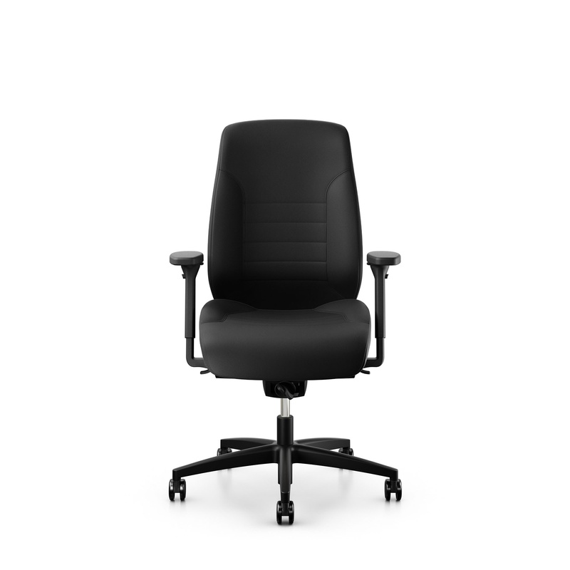 Image of Swivel chair Giroflex 60 without headrest & with 4D armrests Black/Black, New, Ergonomic chair - ideal for flexible working