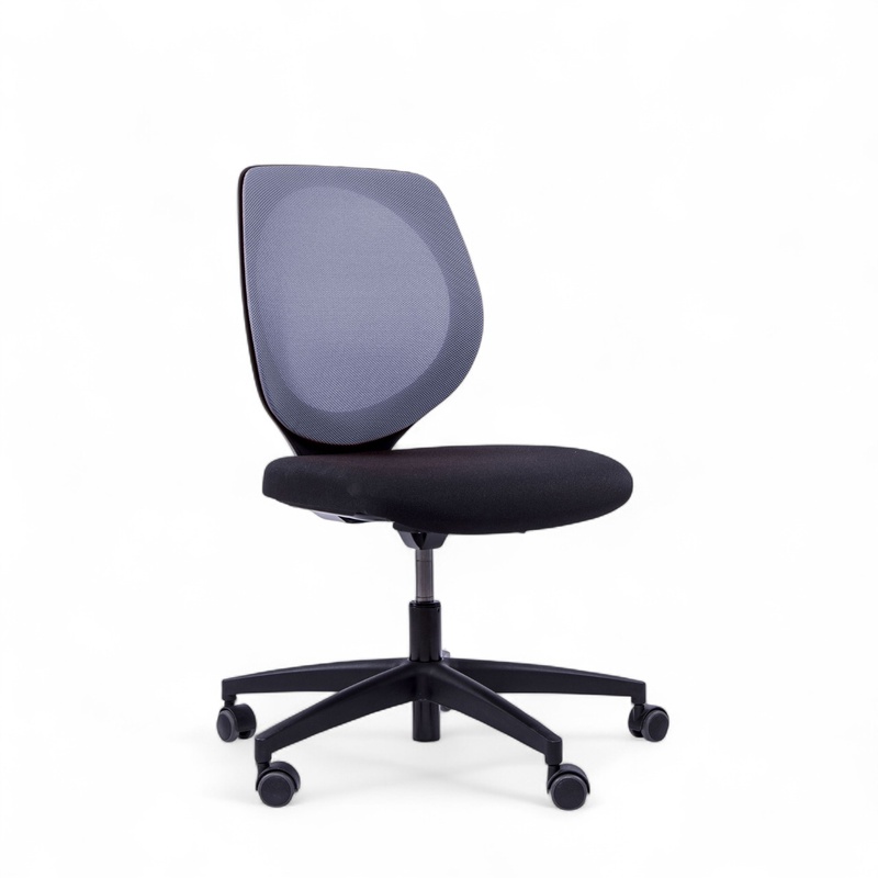 Image of Height-adjustable conference chair Giroflex 353-3018 with hard floor castors without armrests, Purple/Black, New - Ergonomic & height-adjustable