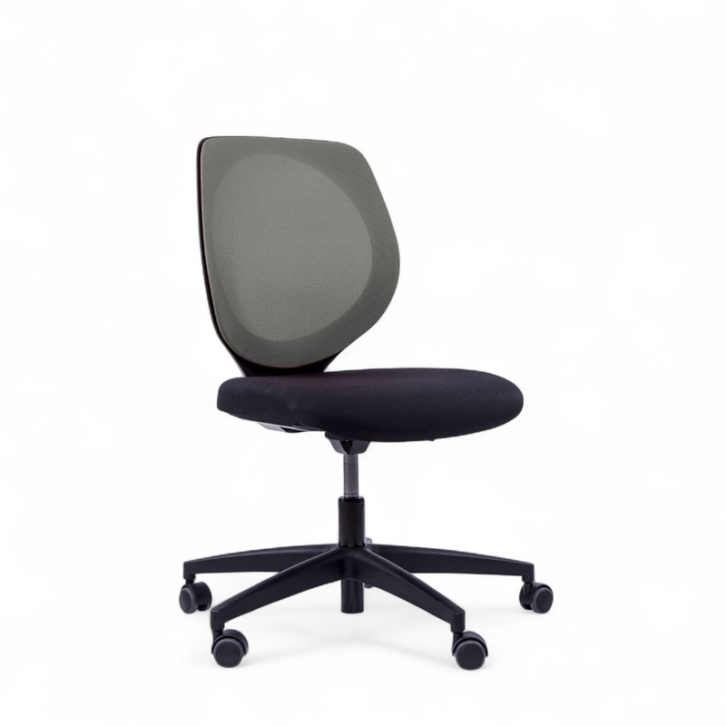 Image of Height-adjustable conference chair Giroflex 353-3018 with hard floor castors without armrests, Gray/Black, New - Ergonomic & height-adjustable