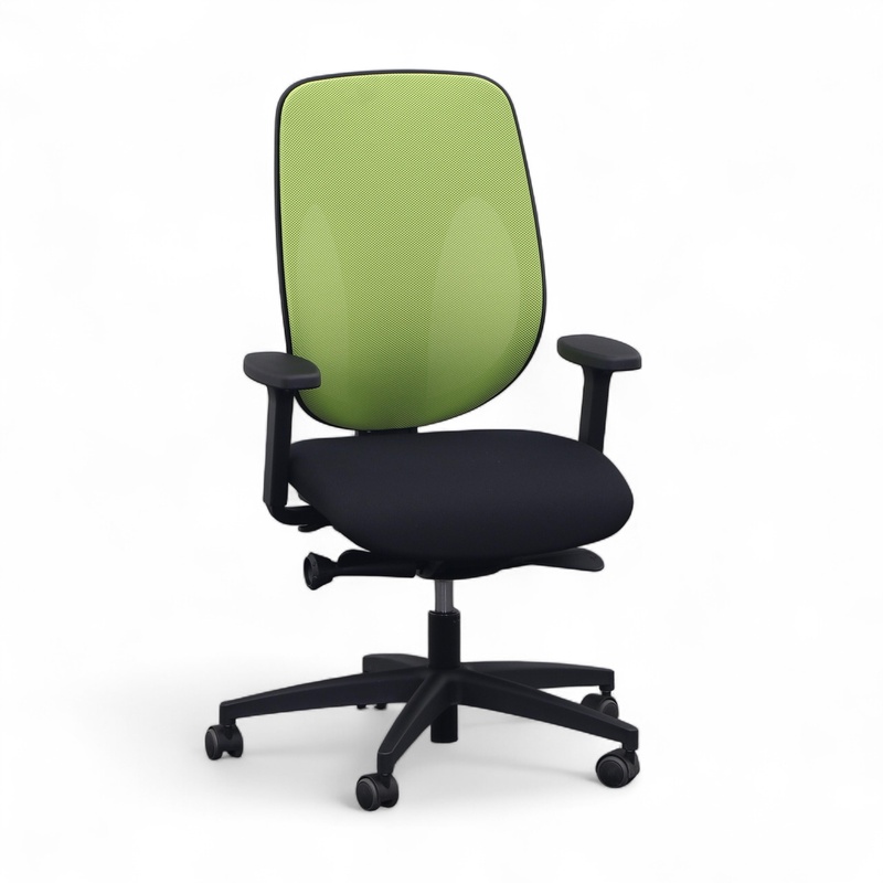 Image of Swivel chair Giroflex 353-4029 without headrest & with 2D armrests Green/Black, Good, Ergonomic chair - ideal for flexible working