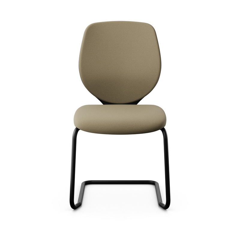 Image of Giroflex 353 cantilever conference chair without armrests, Light brown/ Black, New