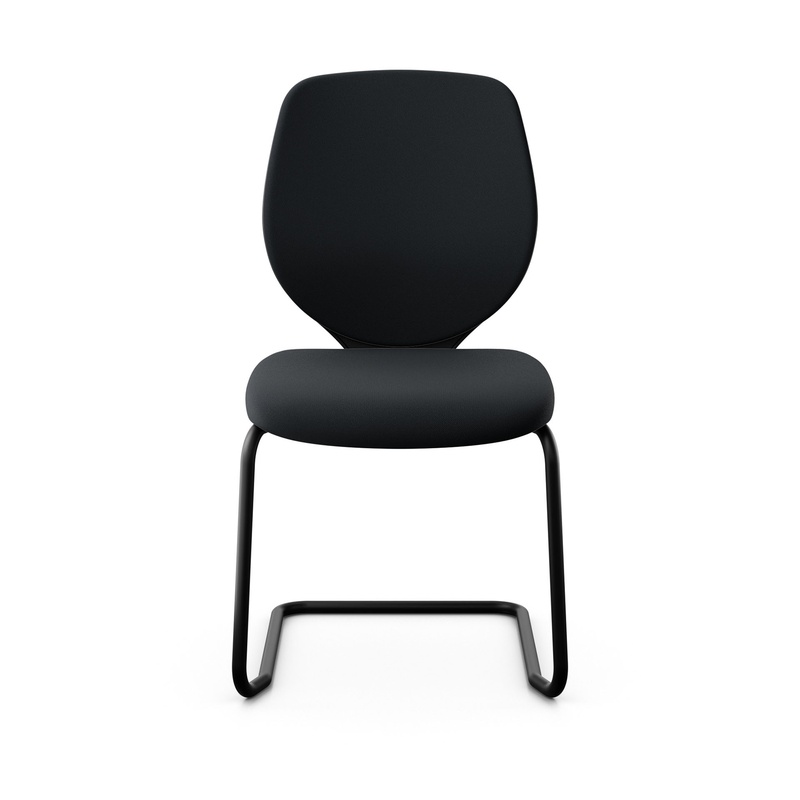 Image of Giroflex 353 cantilever conference chair without armrests, Black/ Black, New