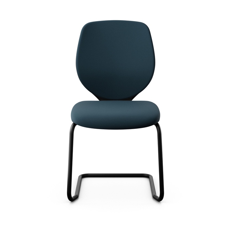 Image of Giroflex 353 cantilever conference chair without armrests, Blue/ Black, New