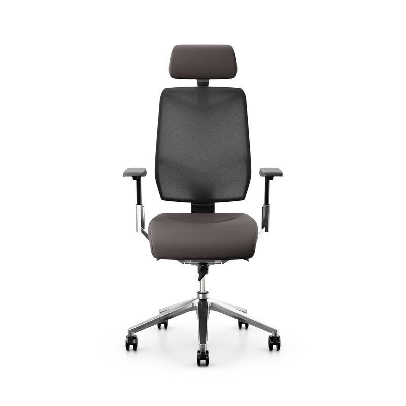 Image of Executive chair Giroflex 68-3519 with 3D armrests, Brown/Chrome-plated, New, Ergonomic chair - ideal for flexible working
