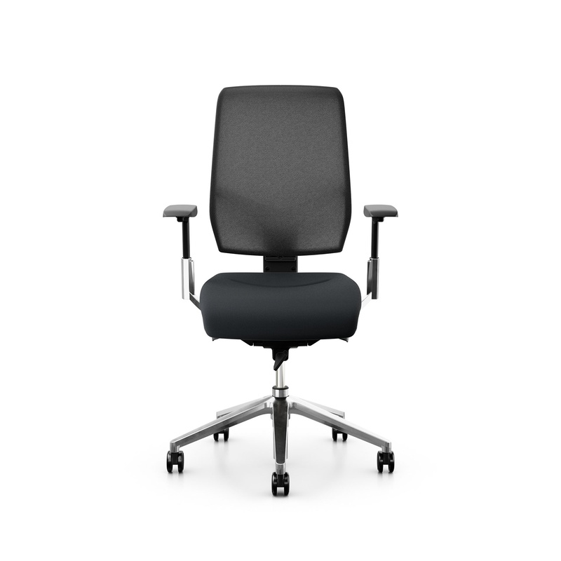 Image of Giroflex office chair 68-3519 with 3D armrests, Black/Chrome-plated, New, Ergonomic chair - ideal for flexible working