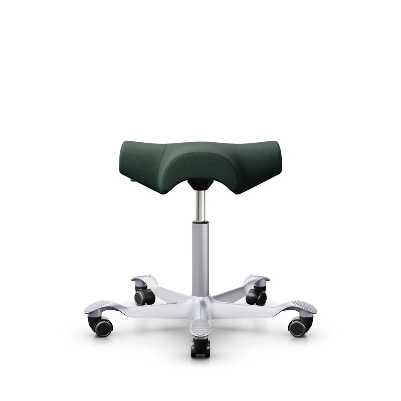Image of Saddle stool HAG Capisco 8105 Dark green/Silver gray, New, Dynamic sitting - ideal for healthy sitting