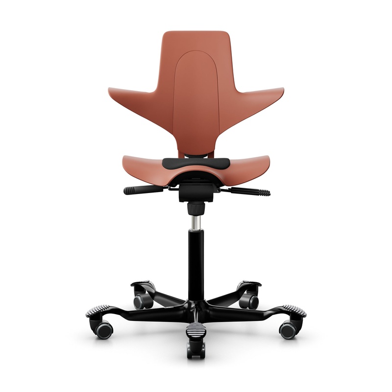 Image of Saddle chair HAG Capisco Puls 8010 without armrests, Pink/Black, New, Ergonomic chair - ideal for flexible working