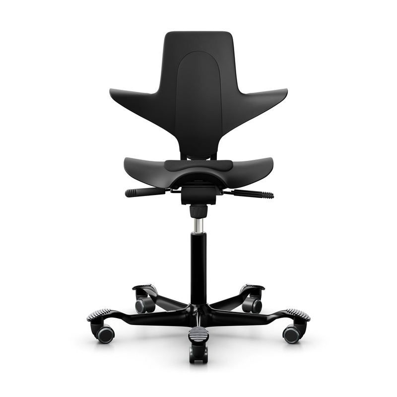Image of Saddle chair HAG Capisco Puls 8010 without armrests, Black/Black, New, Ergonomic chair - ideal for flexible working