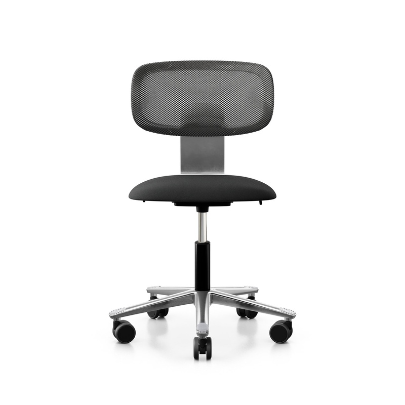 Image of Task chair HAG Tion 2340 Mesh without armrests, Black/Chrome-plated, New, Ergonomic chair - ideal for flexible working