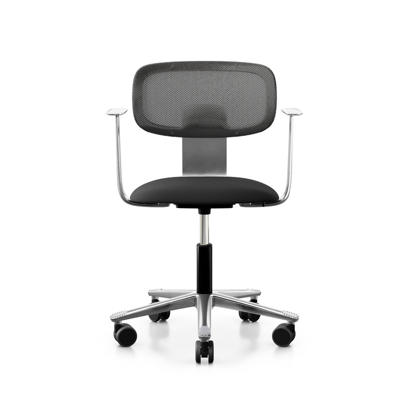 Image of Task chair HAG Tion 2340 Mesh with fixed armrests, Black/Chrome-plated, New, Ergonomic chair - ideal for flexible working