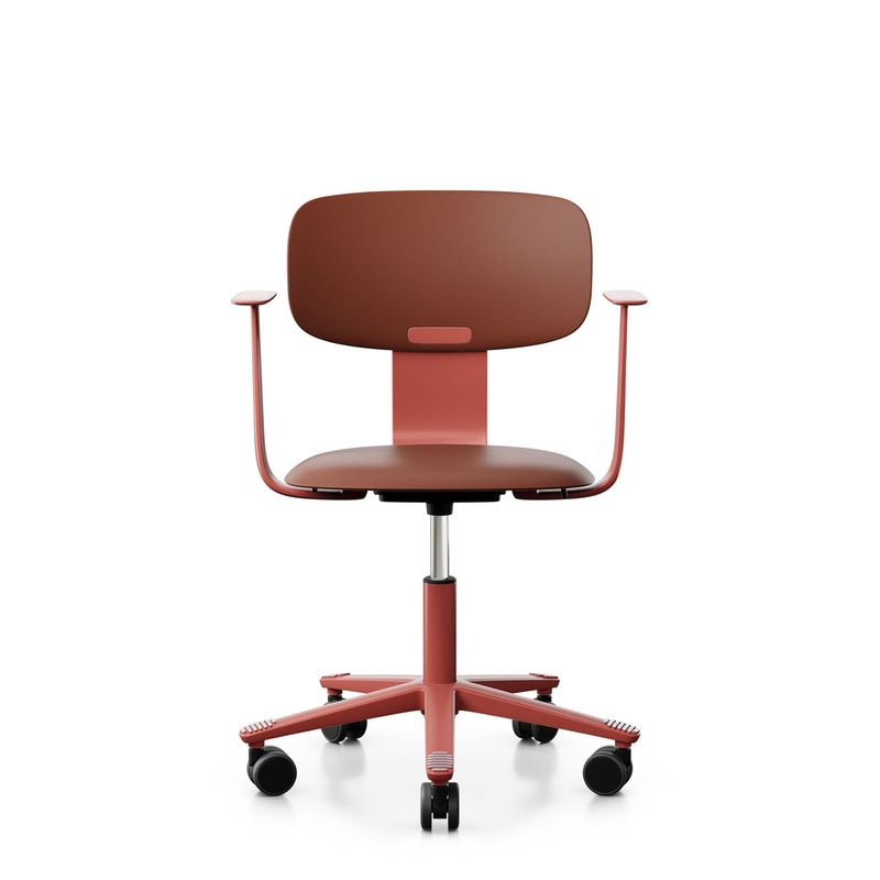 Image of HAG Tion 2100 task chair with fixed armrests, Brown, New, Ergonomic chair - ideal for flexible working