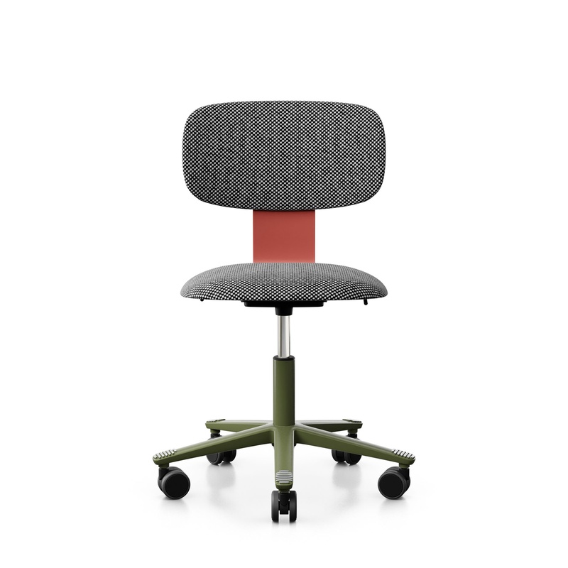 Image of HAG Tion 2160 task chair without armrests, Gray/Green, New, Ergonomic chair - ideal for flexible working
