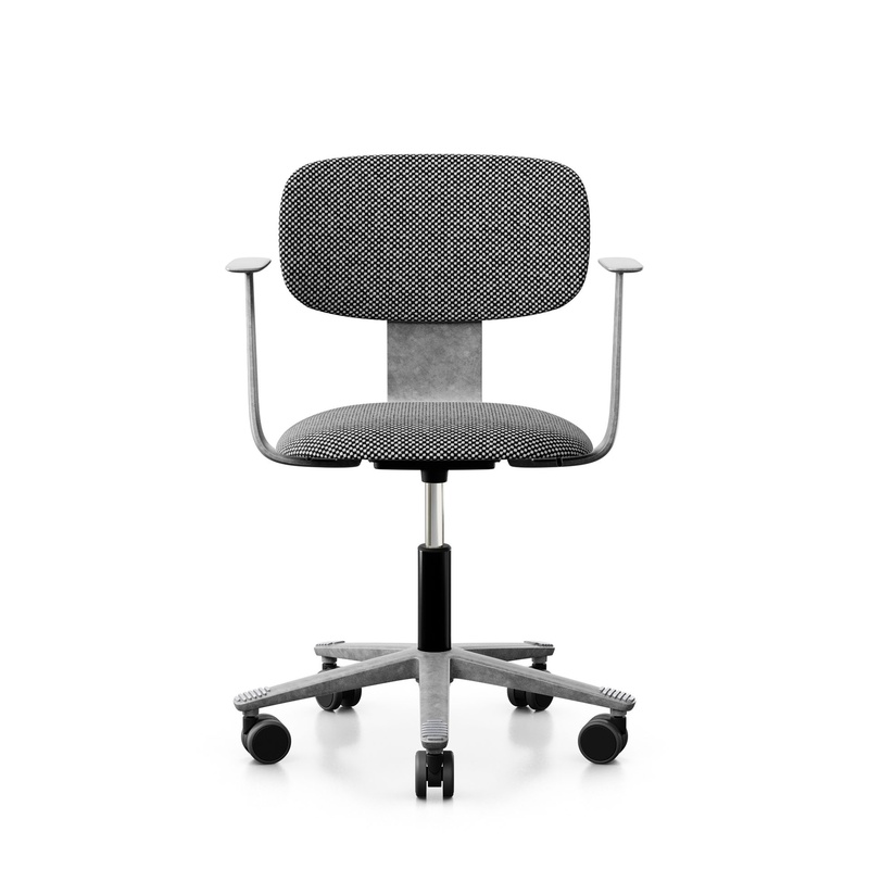 Image of HAG Tion 2160 task chair with fixed armrests, Gray/Silver gray, New, Ergonomic chair - ideal for flexible working