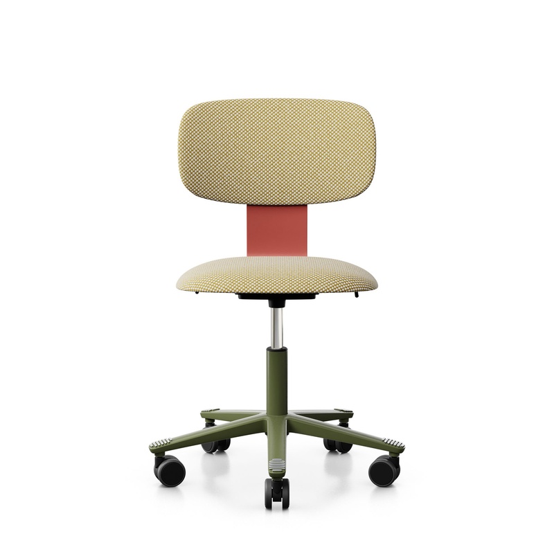 Image of HAG Tion 2160 task chair without armrests, Yellow/Green, New, Ergonomic chair - ideal for flexible working