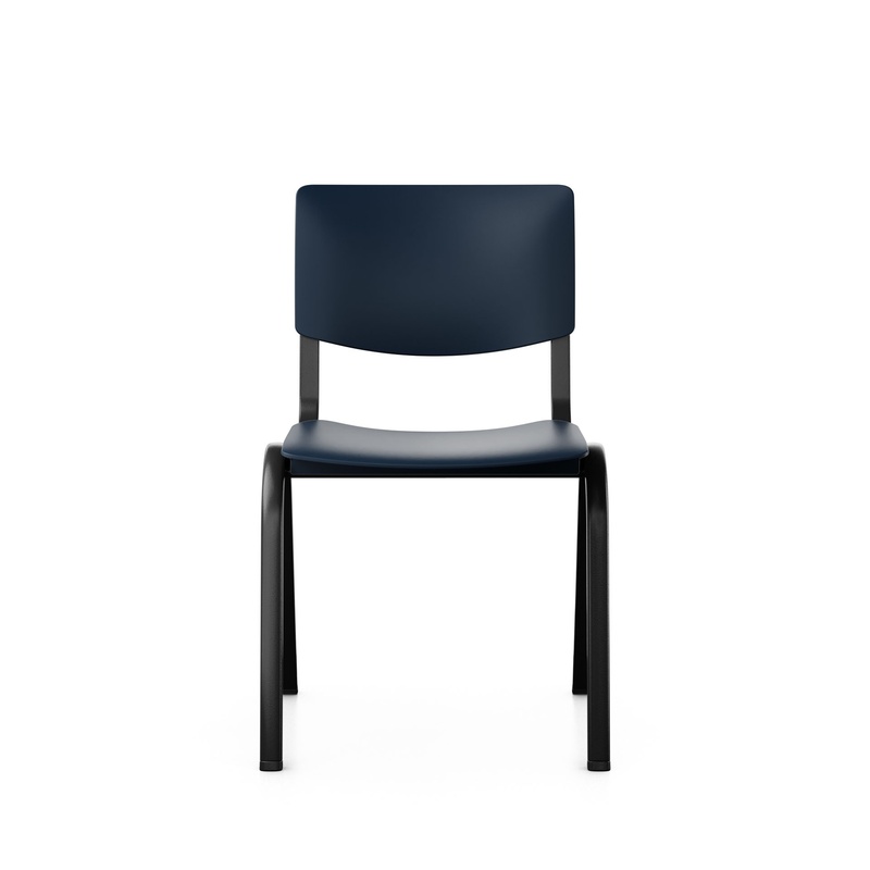 Image of Stackable chair HAG Celi 9100 Dark blue/Black without armrests, New - Perfect for office and reception