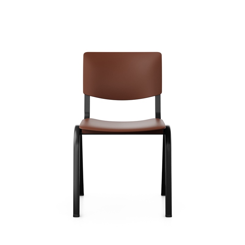 Image of Stackable chair HAG Celi 9100 Brown/Black without armrests, New - Perfect for office and reception