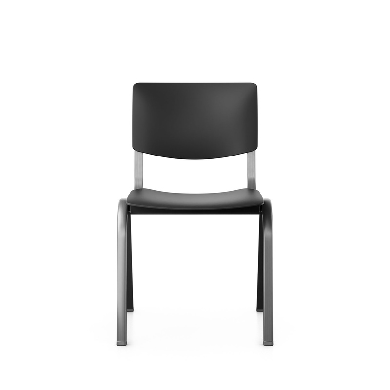 Image of Stackable chair HAG Celi 9100 Black/Silver gray without armrests, New - Perfect for office and reception