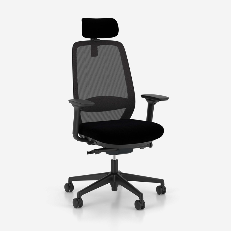 Image of Tradingzone Elovie Active Pro office chair with 4D armrests, Black/Black, New, Ergonomic chair - ideal for flexible working