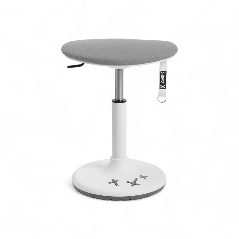 Image of Height-adjustable office stool Topstar Sitness X Stool 20 Gray/White, New, Dynamic sitting - ideal for healthy sitting