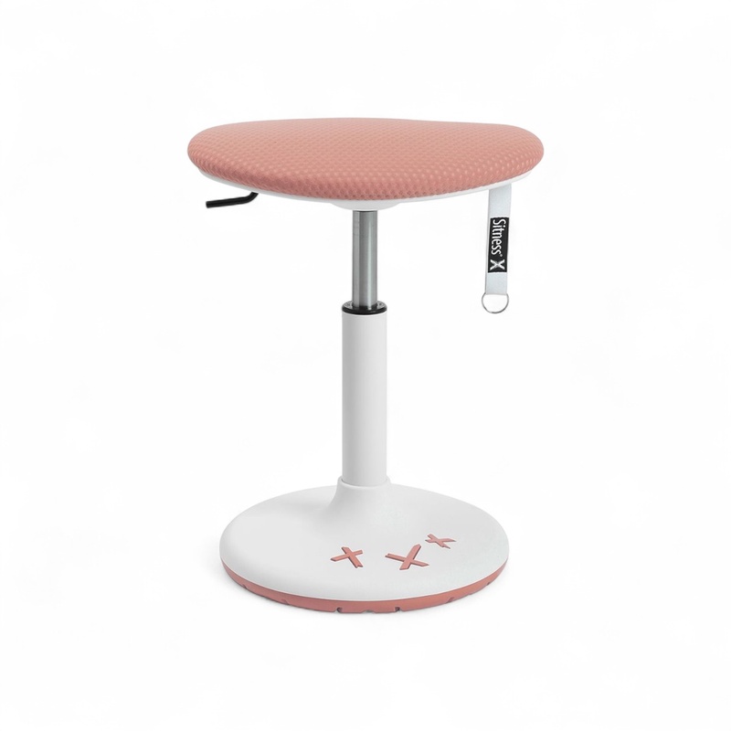 Image of Height-adjustable office stool Topstar Sitness X Stool 20 Pink/White, New, Dynamic sitting - ideal for healthy sitting