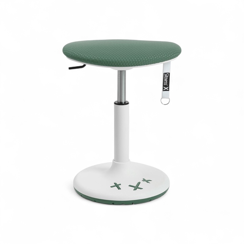 Image of Height-adjustable office stool Topstar Sitness X Stool 20 Green/White, New, Dynamic sitting - ideal for healthy sitting