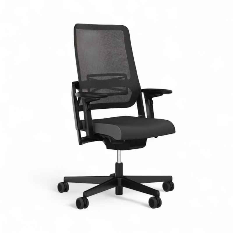 Image of Sitag SitagXilium Mesh swivel chair without headrest & with 4D armrests Black/Black, New, Ergonomic chair - ideal for flexible working