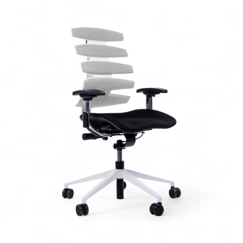 Image of Office chair SitagWave with 3D armrests, Gray/White, New, Ergonomic chair - ideal for flexible working